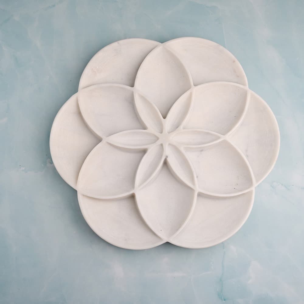 White Marble Centerpieces in 2 Sizes by BIDKhome - Image 2
