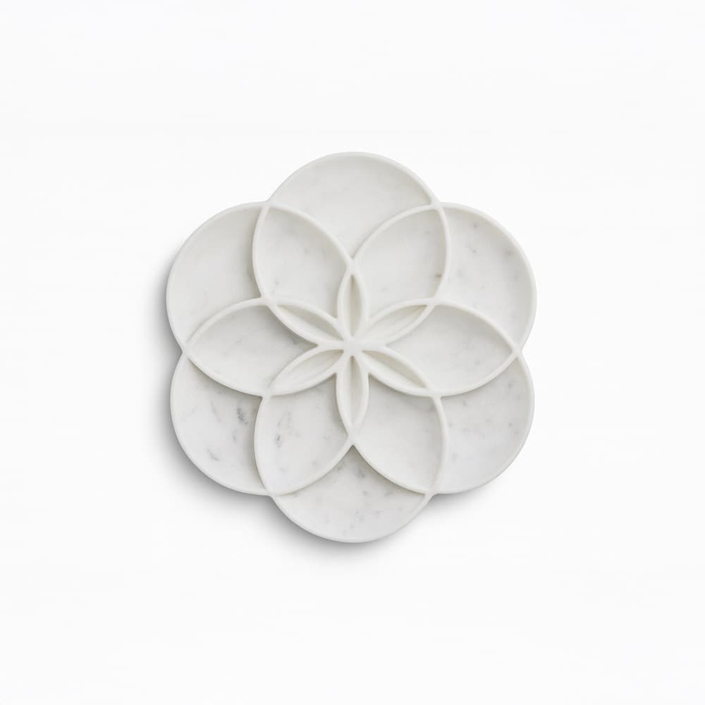 White Marble Centerpieces in 2 Sizes by BIDKhome - Image 3