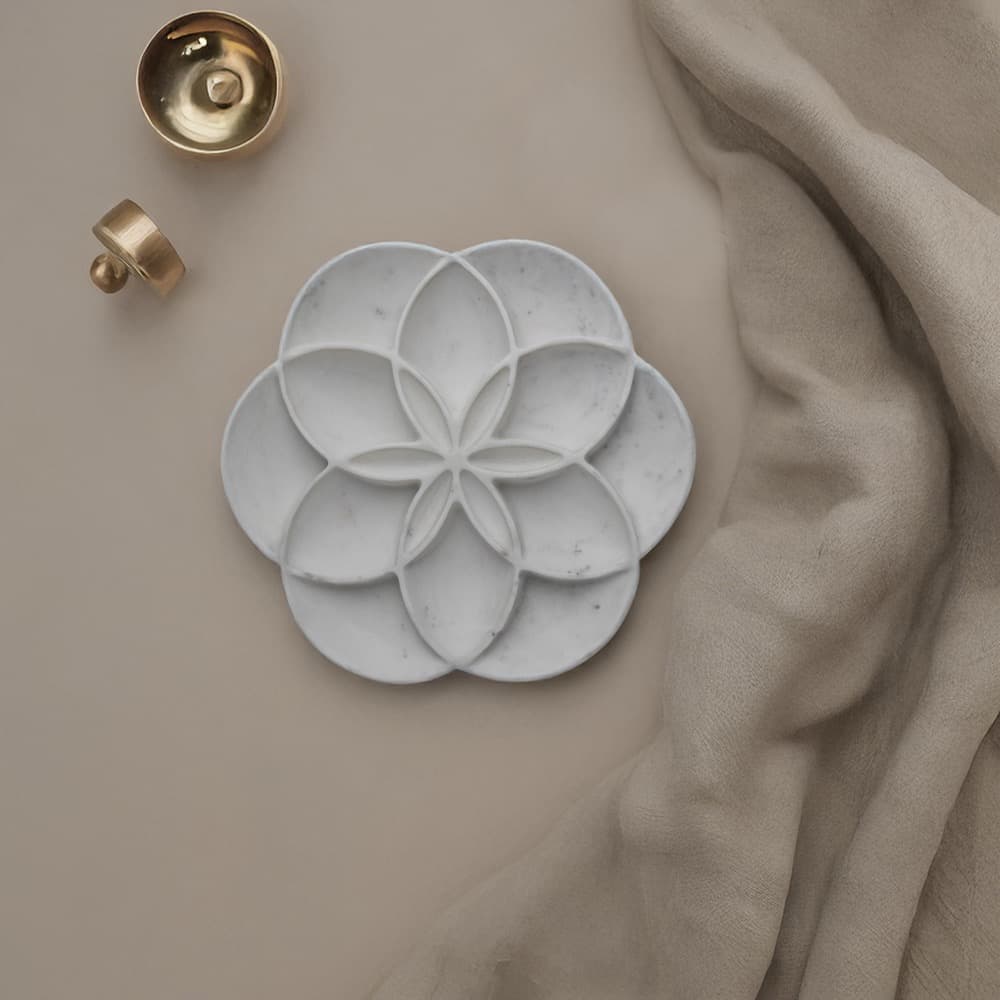 White Marble Centerpieces in 2 Sizes by BIDKhome - Image 4