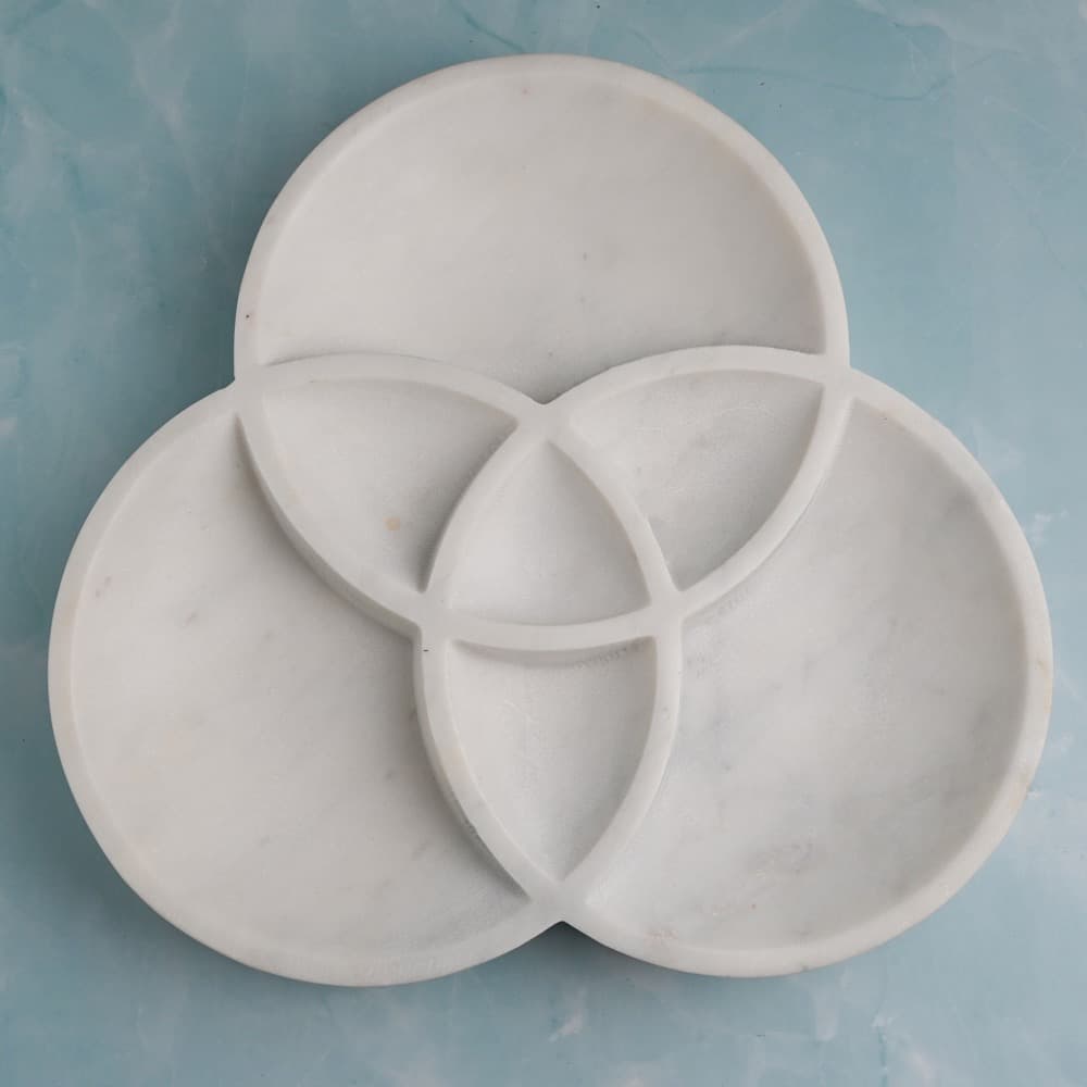 White Marble Centerpieces in 3 Sizes by BIDKhome - Image 2