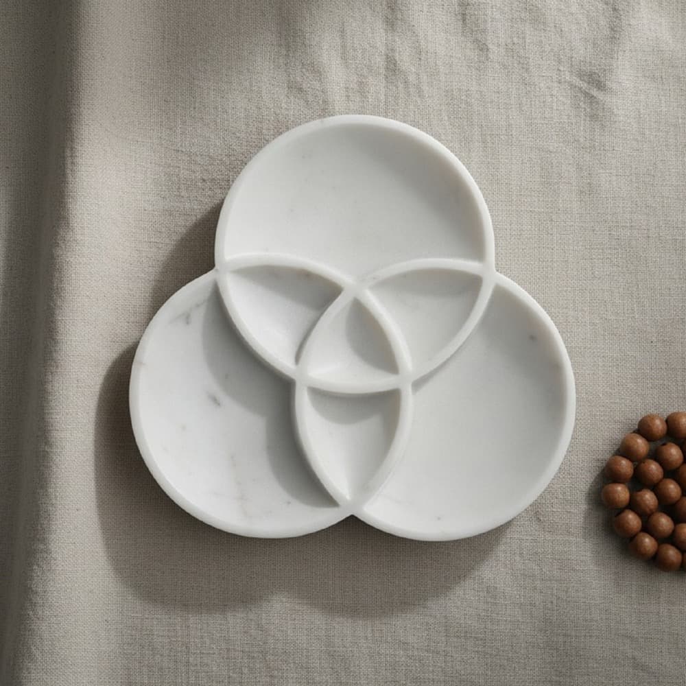 White Marble Centerpieces in 3 Sizes by BIDKhome - Image 4