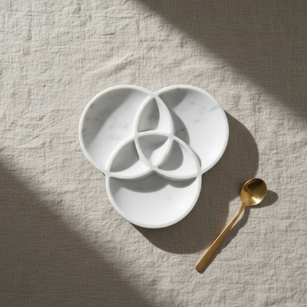 White Marble Centerpieces in 3 Sizes by BIDKhome - Image 6