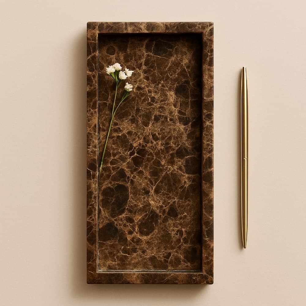 Brown Emperador Tank Trays in 2 Sizes by BIDKhome - Image 5