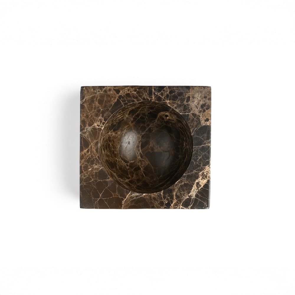 Brown Emperador Square Bowls in 2 Sizes by BIDKhome - Image 7