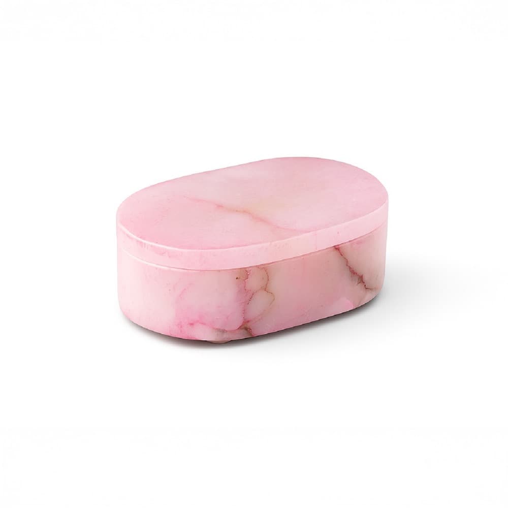 Pink Alabaster Oval Display Boxes in 3 Sizes by BIDKhome - Image 12