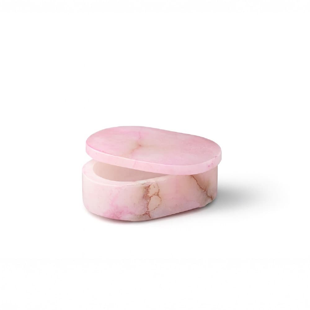 Pink Alabaster Oval Display Boxes in 3 Sizes by BIDKhome - Image 13