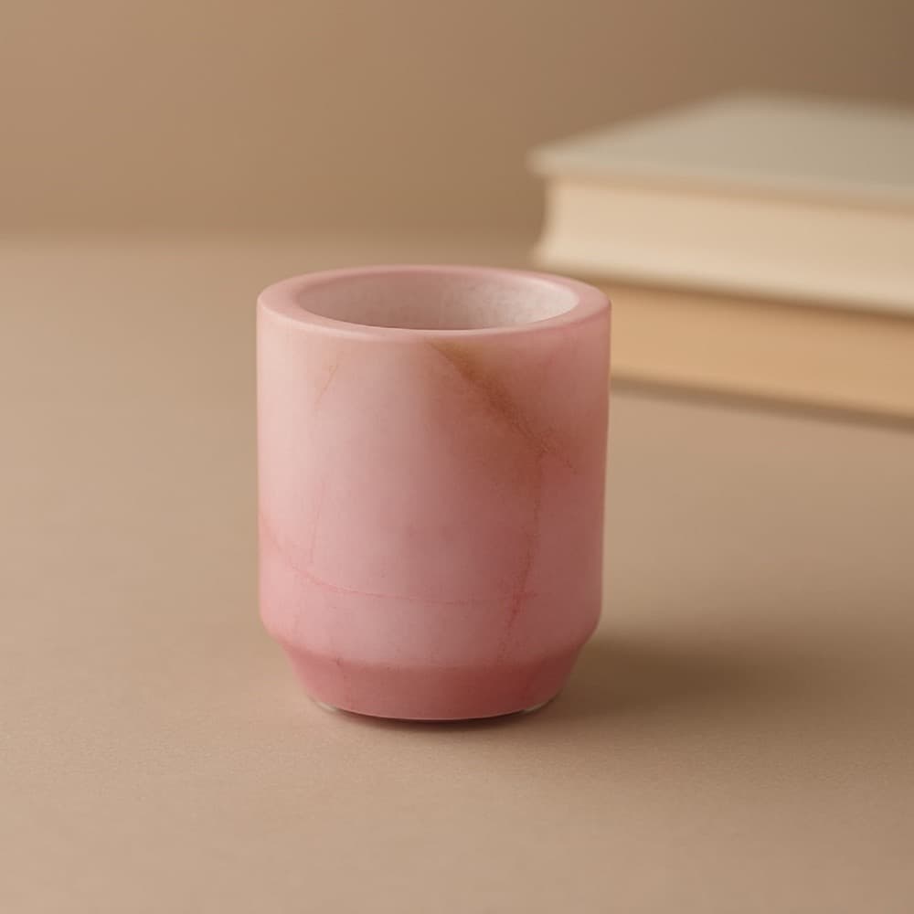 Pink Alabaster Votive by BIDKhome - Image 2