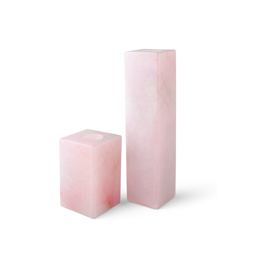 Pink Alabaster Tea Light Holders in 2 Sizes by BIDKhome - Image 3