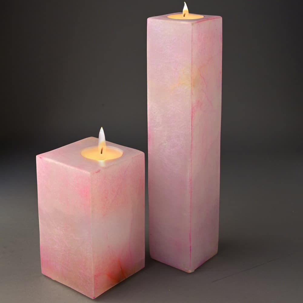 Pink Alabaster Tea Light Holders in 2 Sizes by BIDKhome - Image 4