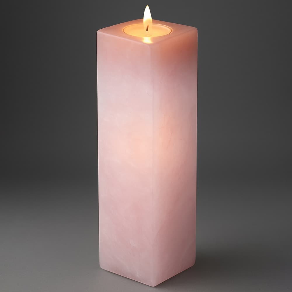 Pink Alabaster Tea Light Holders in 2 Sizes by BIDKhome - Image 5