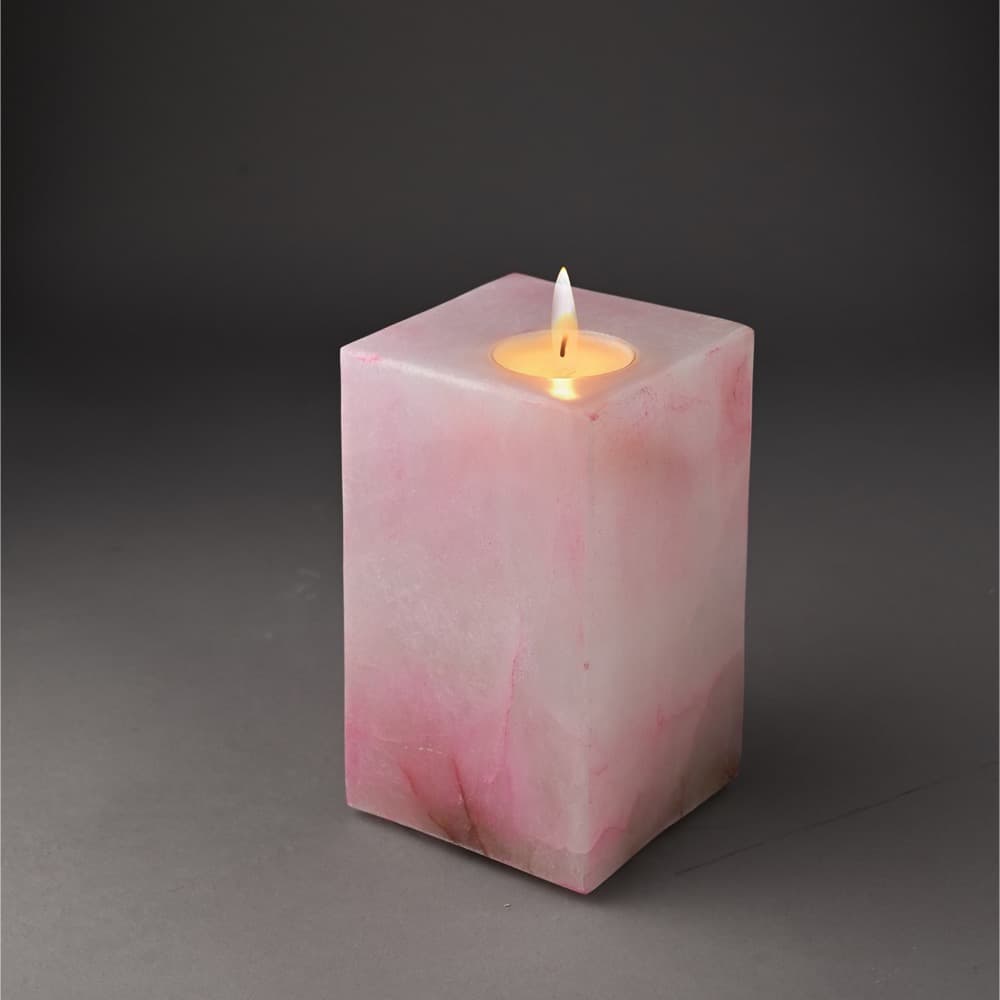 Pink Alabaster Tea Light Holders in 2 Sizes by BIDKhome - Image 10
