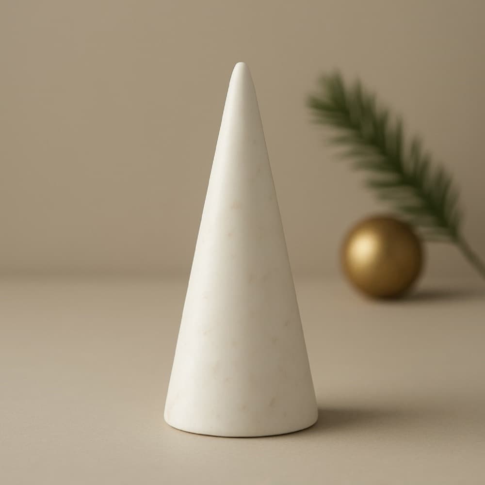 White Marble Christmas Trees in 3 Sizes by BIDKhome - Image 6