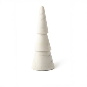 White Marble Decorative Christmas Trees in 3 Sizes by BIDKhome