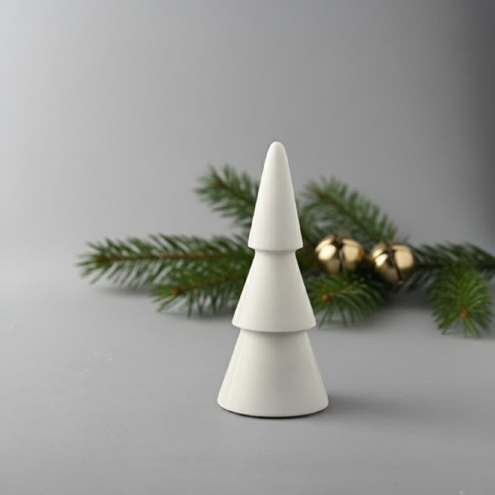 White Marble Decorative Christmas Trees in 3 Sizes by BIDKhome - Image 10