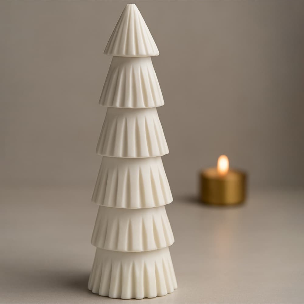White Fluted Marble Christmas Trees in 2 Sizes by BIDKhome - Image 6