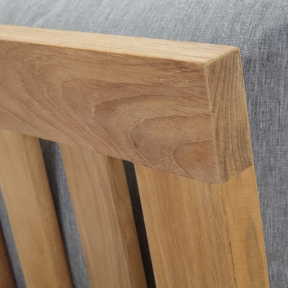 Marina Outdoor Patio Teak Left-Facing Sofa in Natural Gray by Modway - Image 7