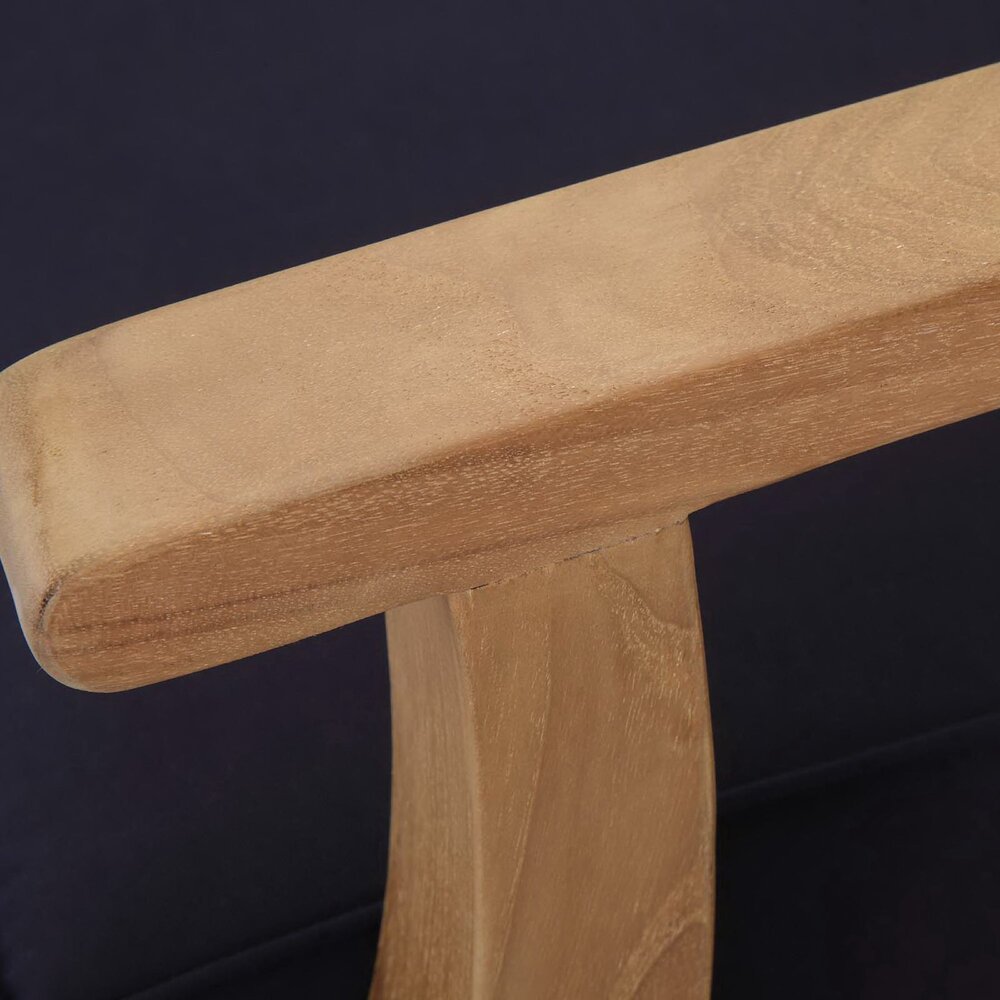 Marina Outdoor Patio Teak Right-Facing Sofa in Natural Navy by Modway - Image 8