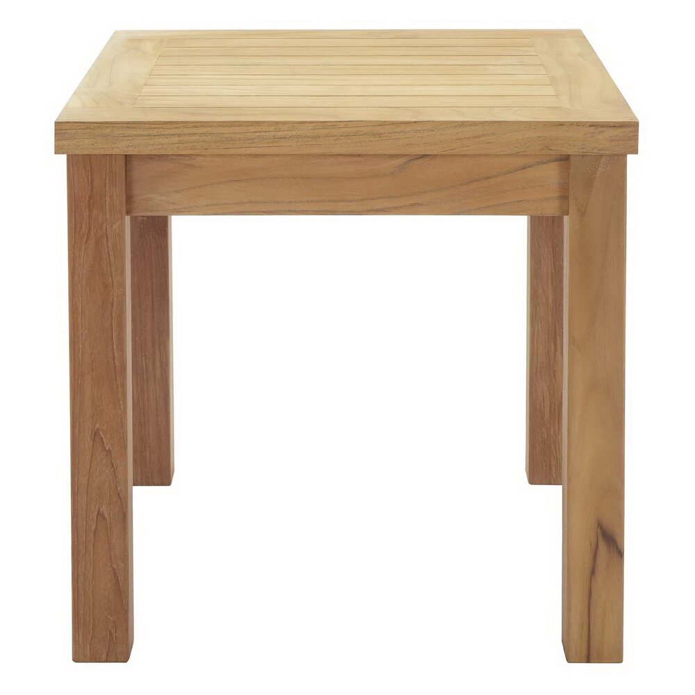 Marina 3 Piece Outdoor Patio Teak Set in Natural Gray by Modway - Image 5