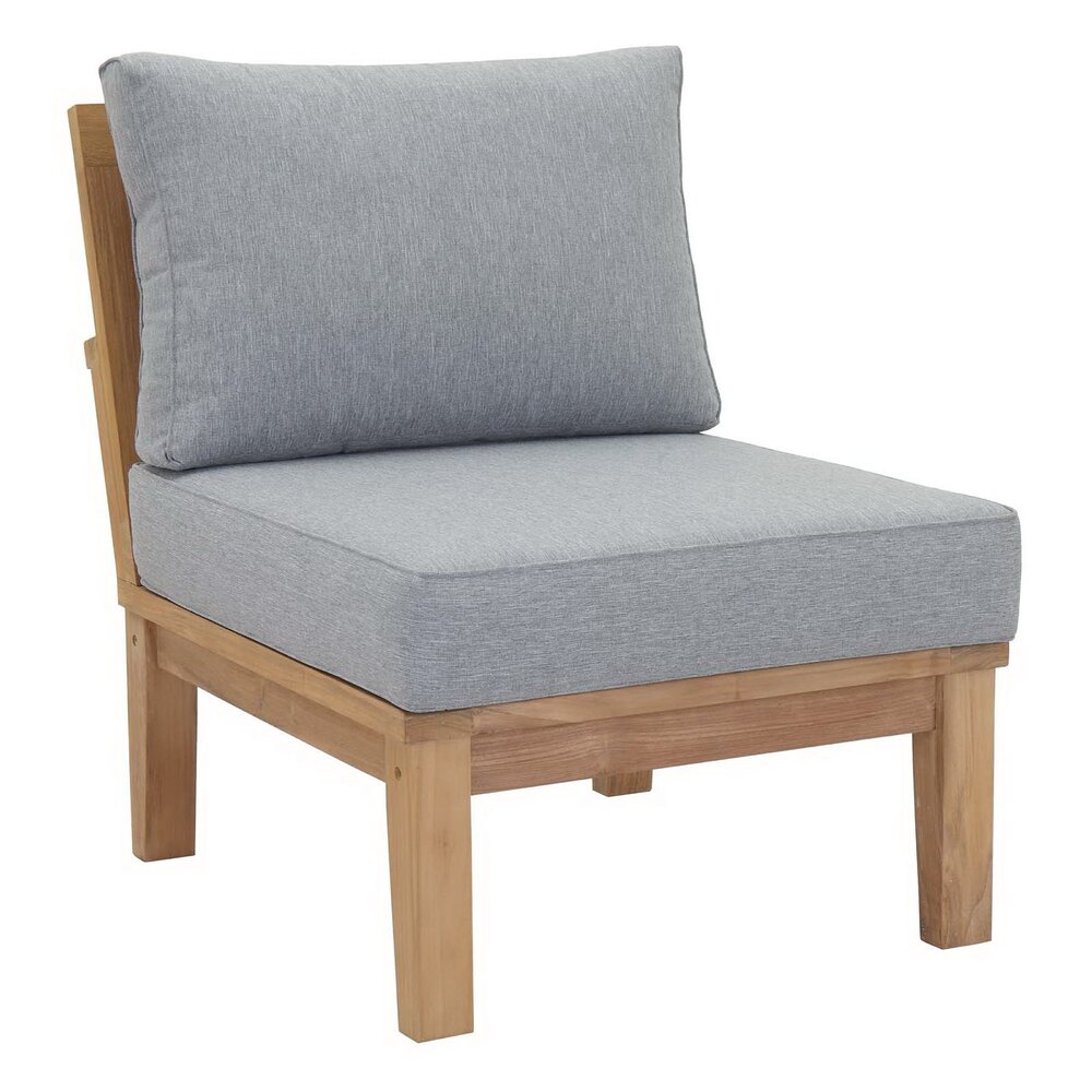 Marina 9 Piece Outdoor Patio Teak Set in Natural Gray by Modway - Image 3