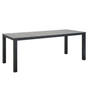 Maine 80" Outdoor Patio Dining Table by Modway in Brown Gray by Modway