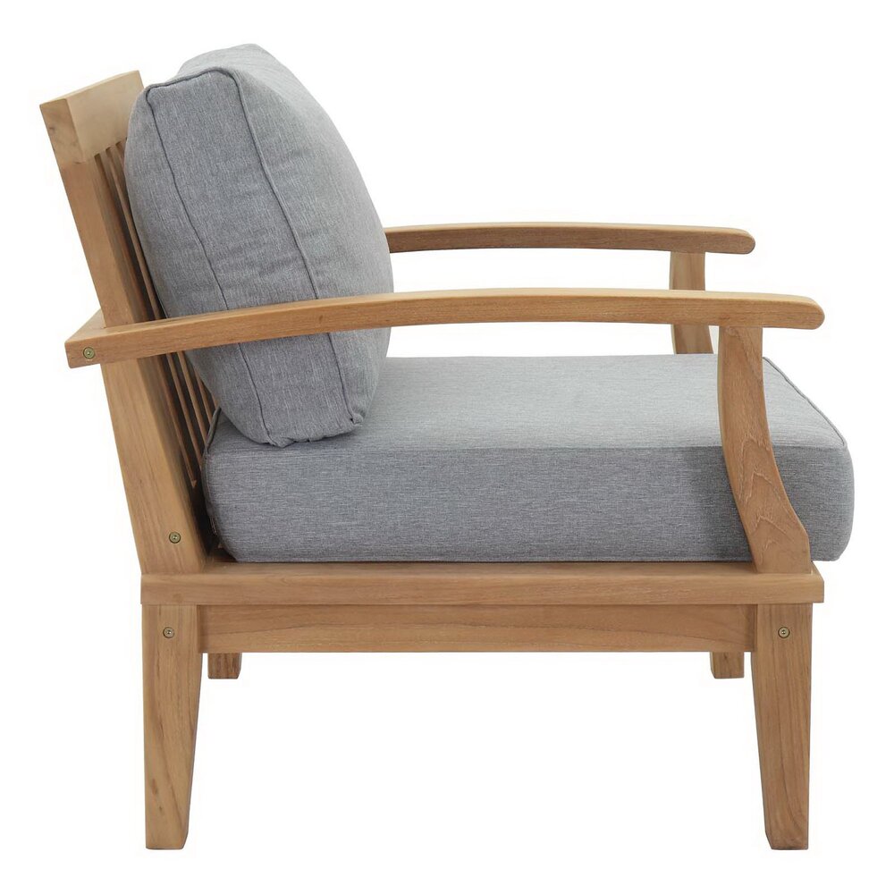 Marina 4 Piece Outdoor Patio Teak Set in Natural Gray by Modway - Image 3