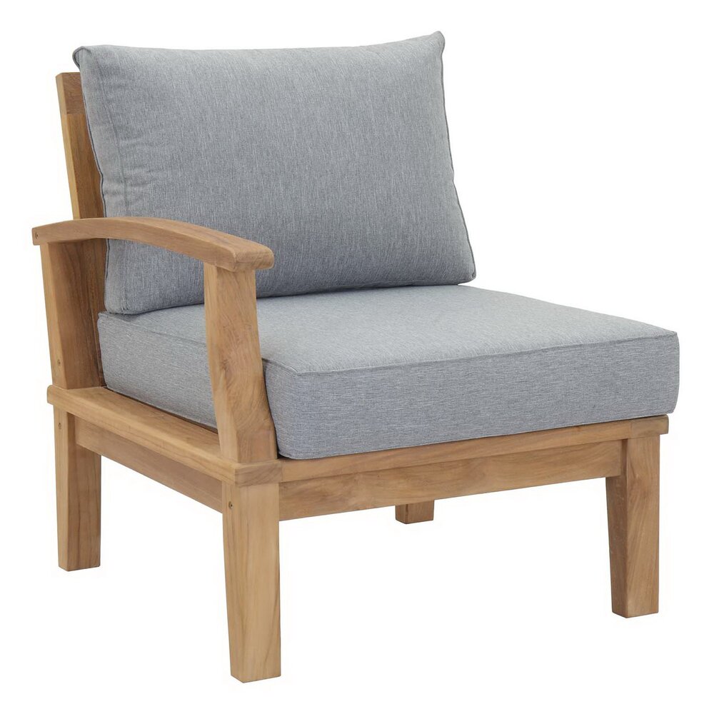 Marina 4 Piece Outdoor Patio Teak Set in Natural Gray by Modway - Image 4