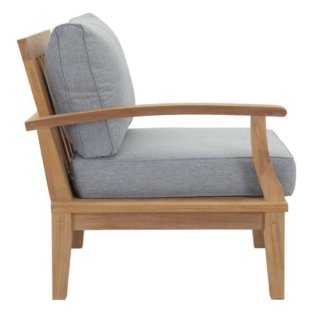Marina 4 Piece Outdoor Patio Teak Set in Natural Gray by Modway - Image 5