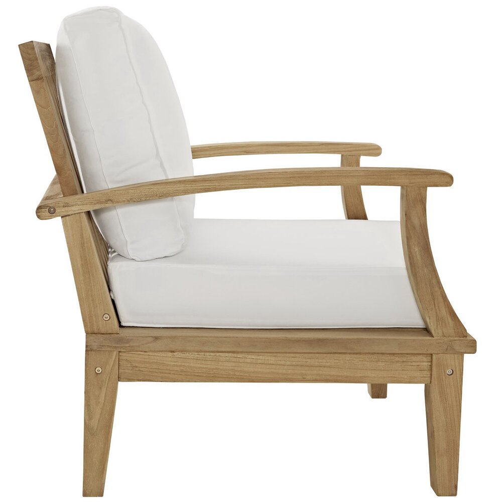Marina 2 Piece Outdoor Patio Teak Set in Natural White by Modway - Image 4