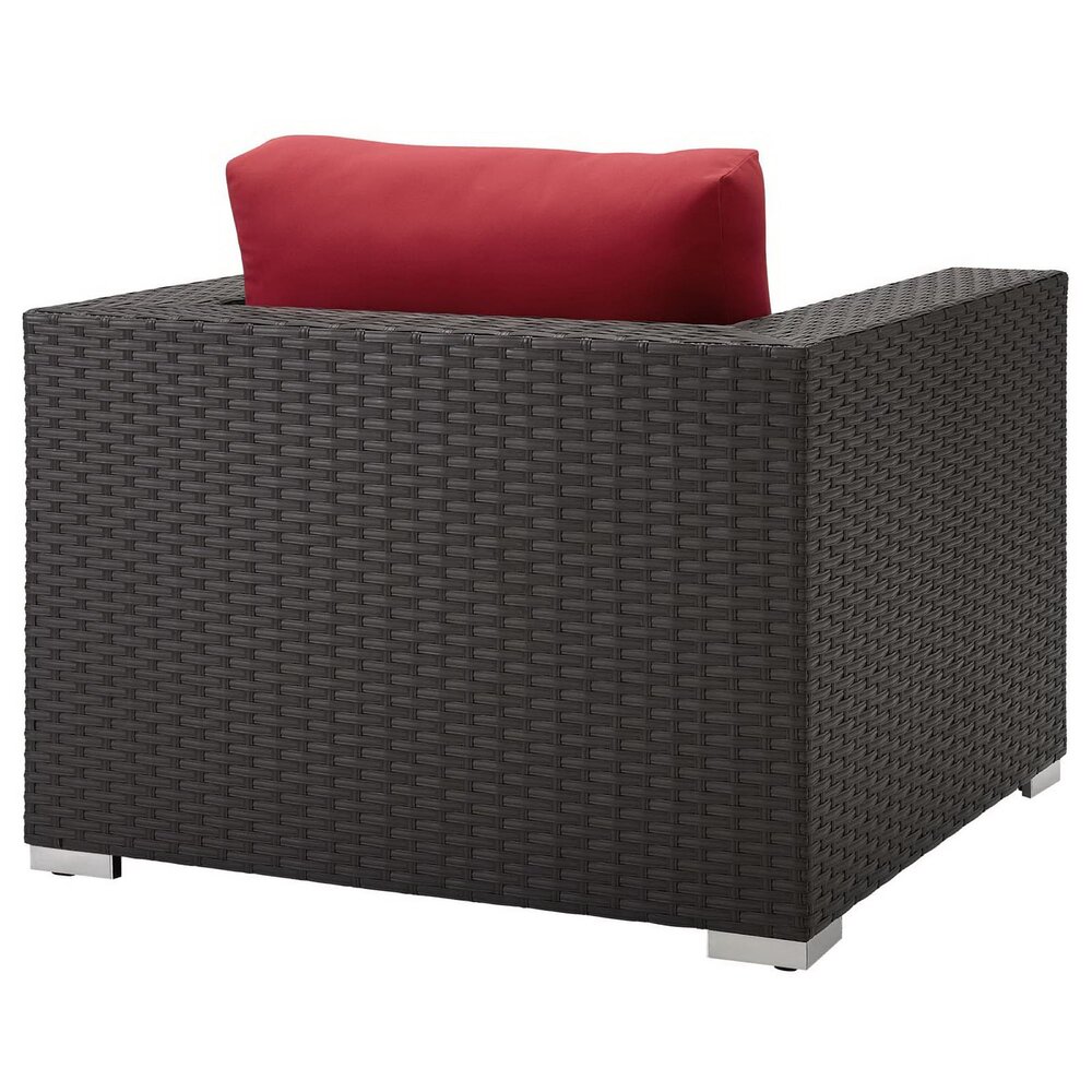 Sojourn Outdoor Patio Sunbrella® Armchair in Canvas Red by Modway - Image 2