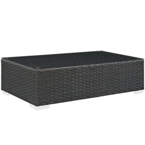 Sojourn Outdoor Patio Coffee Table in Chocolate by Modway