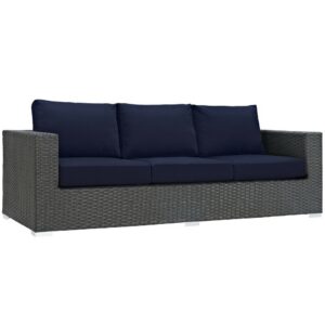 Sojourn Outdoor Patio Sunbrella® Sofa in Canvas Navy by Modway