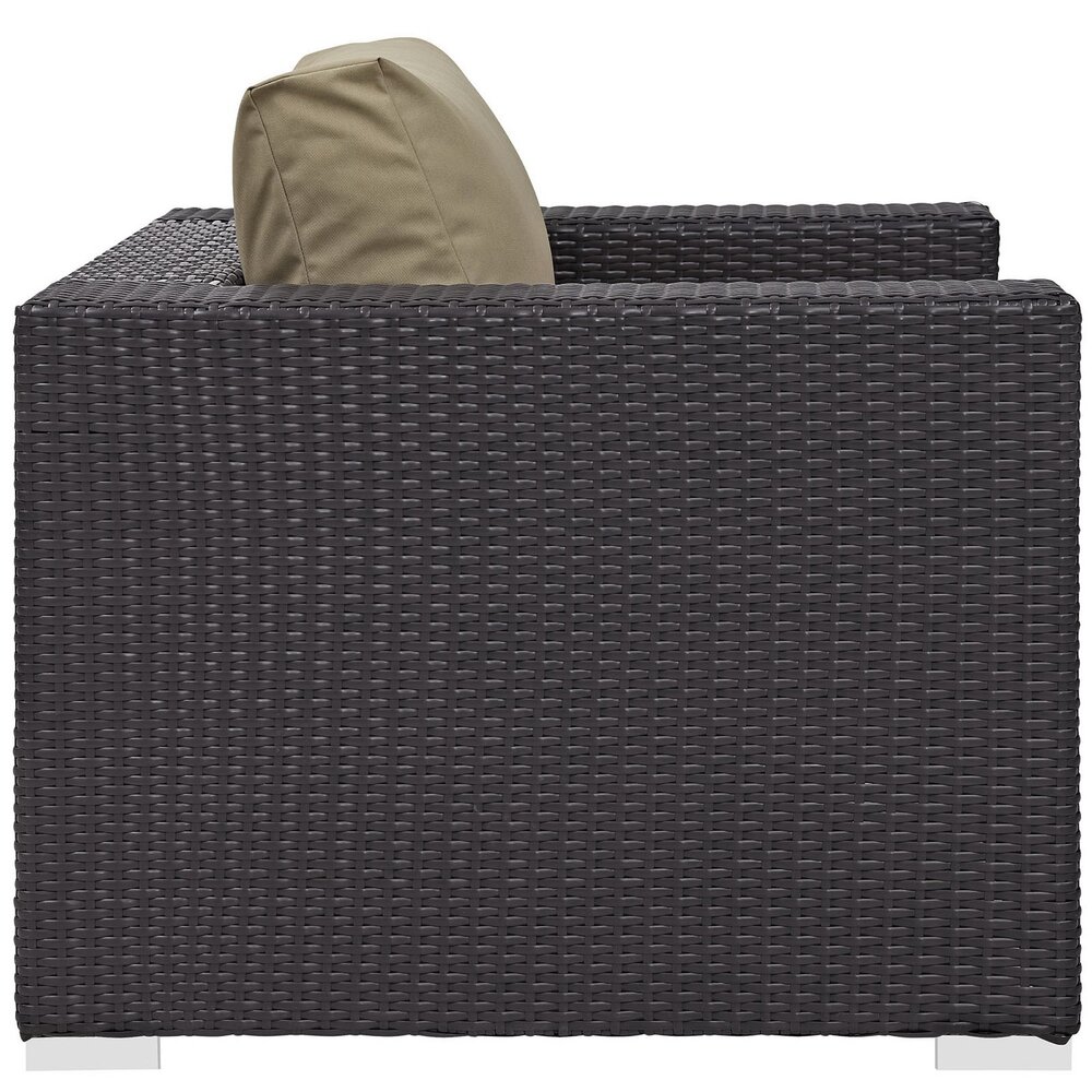 Convene Outdoor Patio Armchair in Espresso Mocha by Modway - Image 2