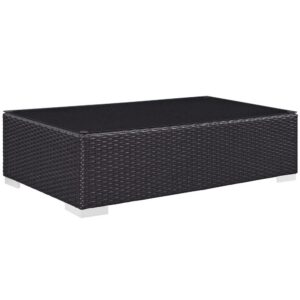 Convene Outdoor Patio Coffee Table in Espresso by Modway
