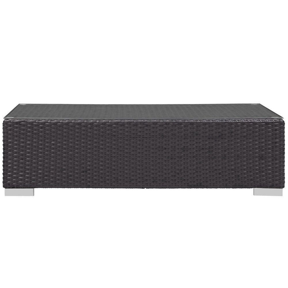 Convene Outdoor Patio Coffee Table in Espresso by Modway - Image 3