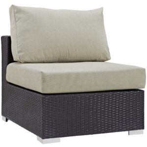 Convene Outdoor Patio Armless in Espresso Beige by Modway