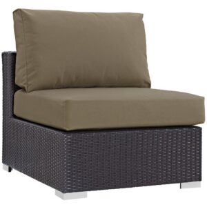 Convene Outdoor Patio Armless in Espresso Mocha by Modway