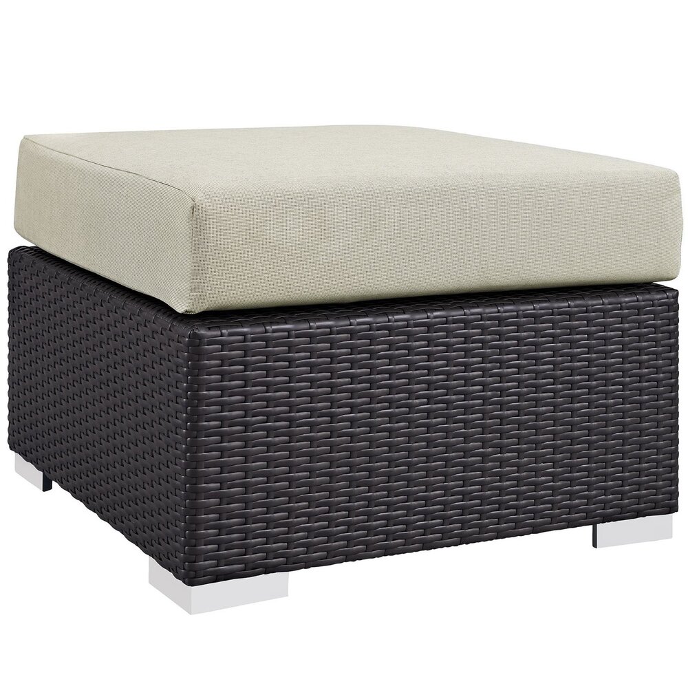 Convene 3 Piece Outdoor Patio Sofa Set in Espresso Beige by Modway - Image 5