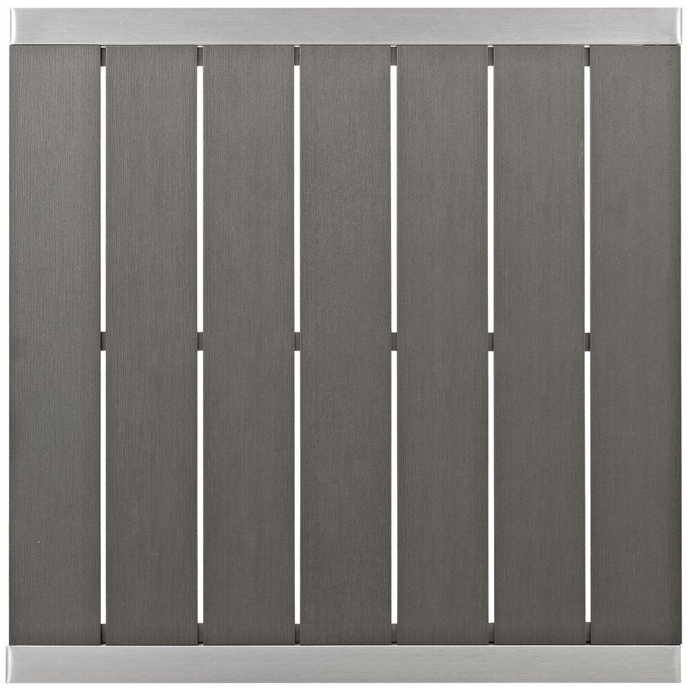 Shore Outdoor Patio Aluminum Bar Table in Silver Gray by Modway - Image 3