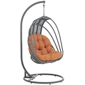 Whisk Outdoor Patio Swing Chair Without Stand in Orange by Modway