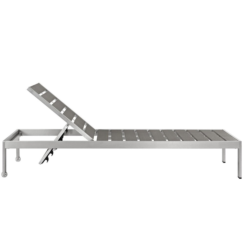 Shore 2 Piece Outdoor Patio Aluminum Set in Silver Gray by Modway - Image 3