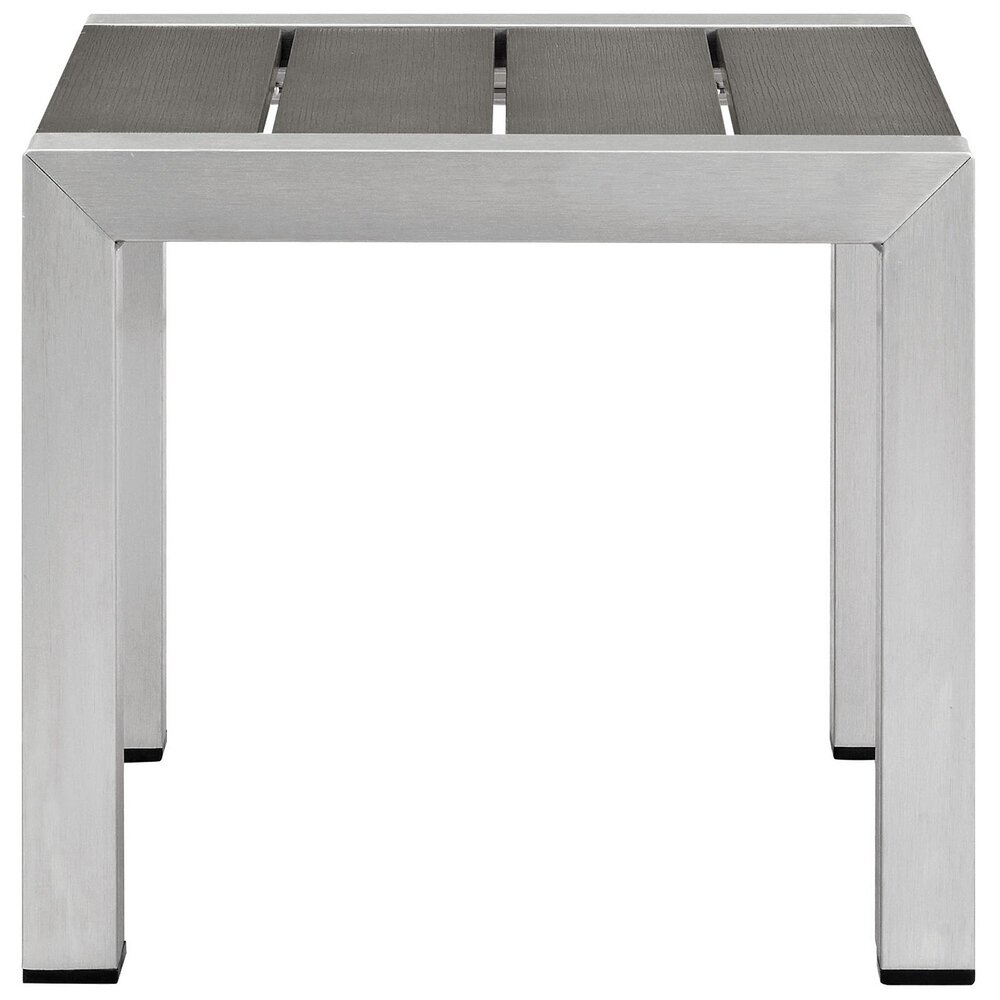 Shore 3 Piece Outdoor Patio Aluminum Set in Silver Gray by Modway - Image 5