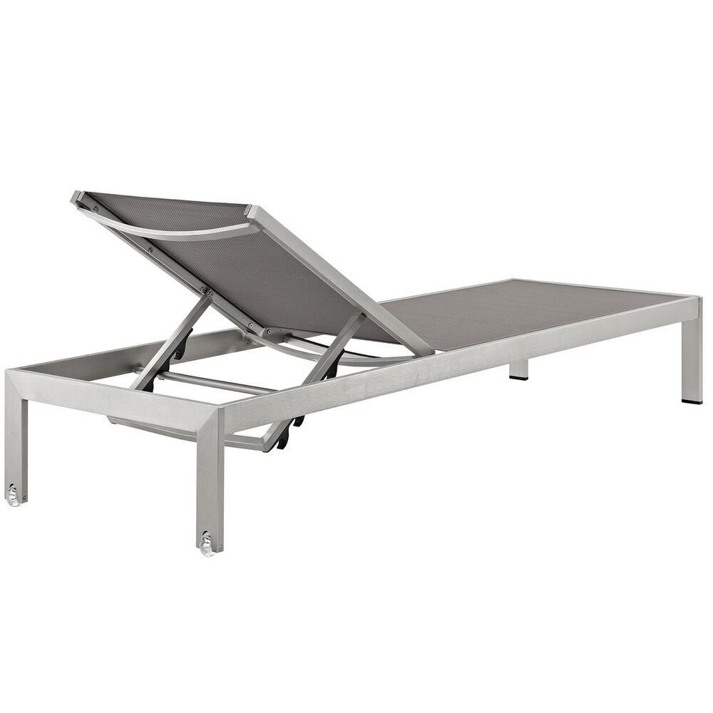 Shore 2 Piece Outdoor Patio Aluminum Set in Silver Gray by Modway - Image 3