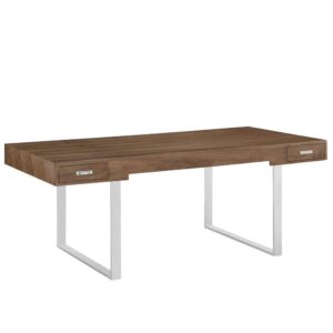 Tinker Office Desk by Modway in Walnut by Modway