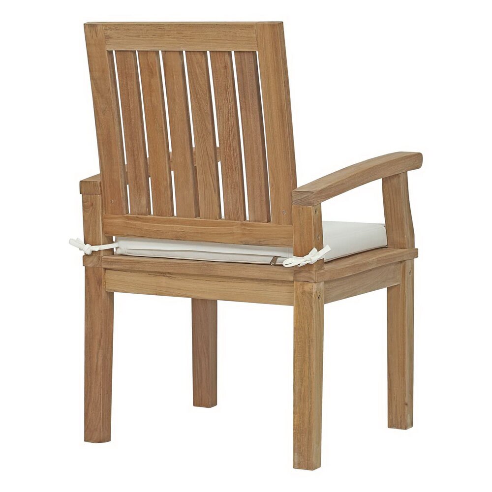 Marina 11 Piece Outdoor Patio Teak Dining Set in Natural White by Modway - Image 4