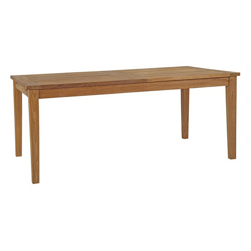 Marina 11 Piece Outdoor Patio Teak Dining Set in Natural White by Modway - Image 5