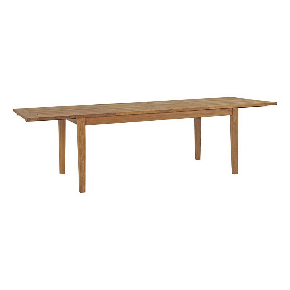 Marina 11 Piece Outdoor Patio Teak Dining Set in Natural White by Modway - Image 6