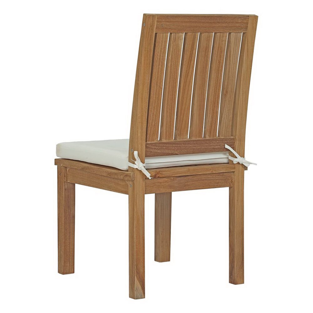 Marina 9 Piece Outdoor Patio Teak Dining Set in Natural White by Modway - Image 4