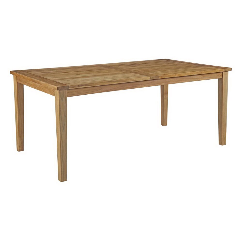Marina 9 Piece Outdoor Patio Teak Dining Set in Natural White by Modway - Image 5