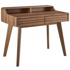 Render Writing Desk by Modway in Walnut by Modway