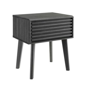 Render End Table / Nightstand by Modway in Charcoal by Modway